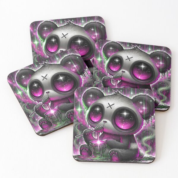 Item preview, Gothic Panda Eating Honey Cute Creepy Dark Galaxy Art designed and sold by DonaldWaltersxx.
