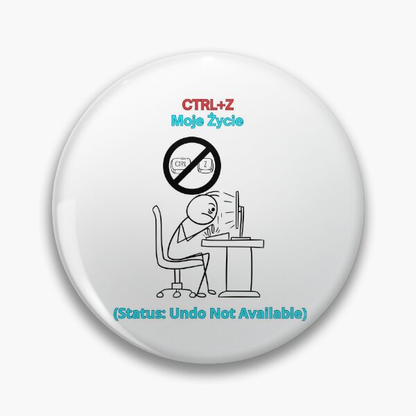 Item preview, White CTRL+Z Moje Życie - Funny Polinglish Office Humor Polish Gift designed and sold by VibePolinglish.