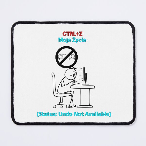 Item preview, White CTRL+Z Moje Życie - Funny Polinglish Office Humor Polish Gift designed and sold by VibePolinglish.