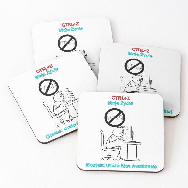 Item preview, White CTRL+Z Moje Życie - Funny Polinglish Office Humor Polish Gift designed and sold by VibePolinglish.