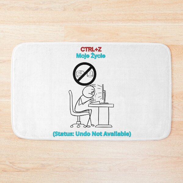 Item preview, White CTRL+Z Moje Życie - Funny Polinglish Office Humor Polish Gift designed and sold by VibePolinglish.