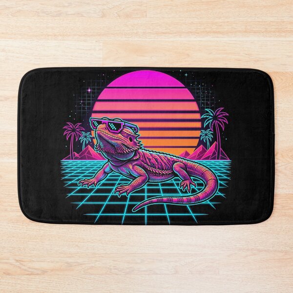 Item preview, Retro Synthwave Bearded Dragon | Vaporwave Reptile Owner Art designed and sold by PiotrT.