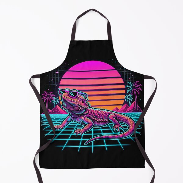 Item preview, Retro Synthwave Bearded Dragon | Vaporwave Reptile Owner Art designed and sold by PiotrT.