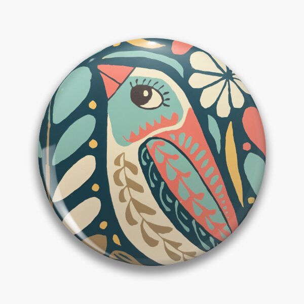 Item preview, Botanical Folk Bird Poster | Decorative Scandinavian Bird  designed and sold by Filora Atelier | Bird Art.