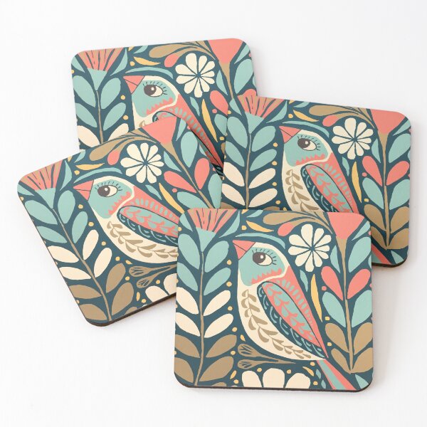 Item preview, Botanical Folk Bird Poster | Decorative Scandinavian Bird  designed and sold by Filora Atelier | Bird Art.