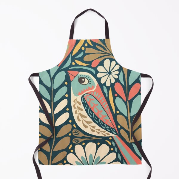 Item preview, Botanical Folk Bird Poster | Decorative Scandinavian Bird designed and sold by Filora Atelier | Bird Art.