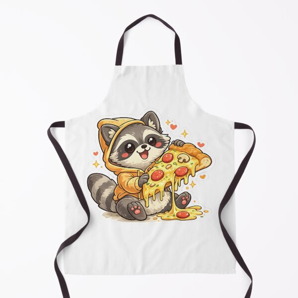 Item preview, Cute Raccoon Pizza Sticker – Kawaii Food Lover Design designed and sold by ZYNORAworld.
