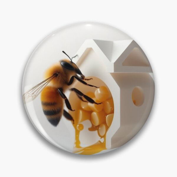 Item preview, Minimal Honey Bee House Design | Sweet Nature Aesthetic Art | Modern Bee Illustration designed and sold by LatestDesign95.