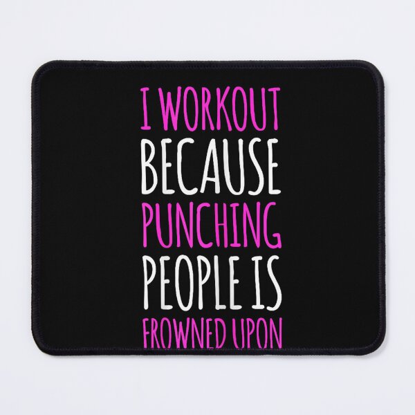 Item preview, I Workout Because Punching People T-shirt, Funny Gym T Shirts I Workout Because Punching People Stickers designed and sold by krooslistO.