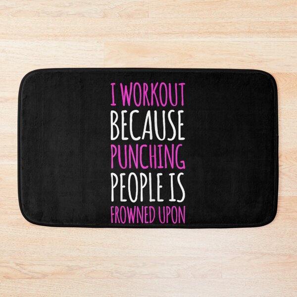 Item preview, I Workout Because Punching People T-shirt, Funny Gym T Shirts I Workout Because Punching People Stickers designed and sold by krooslistO.