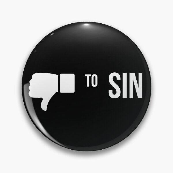 Item preview, No to Sin – Downvote Sin Emoji designed and sold by Original Christians.
