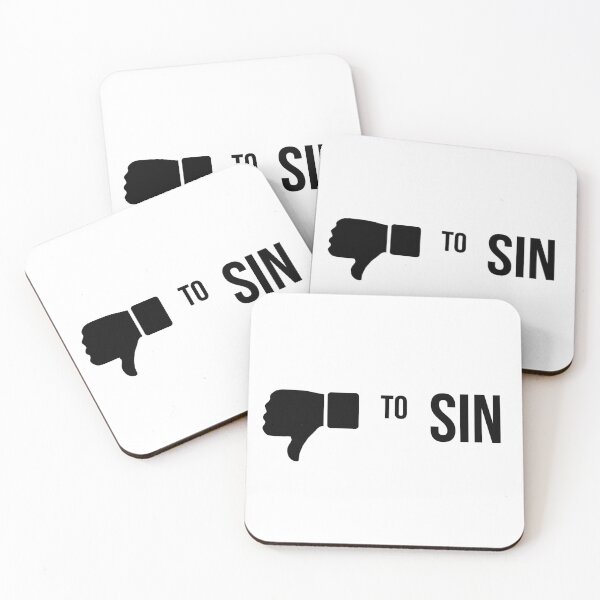 Item preview, No to Sin – Downvote Sin Emoji designed and sold by Original Christians.