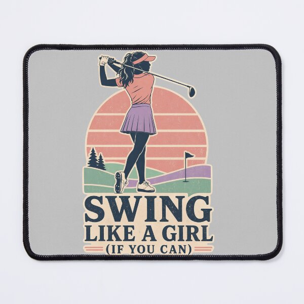 Item preview, Funny Women's Golf - Swing like a girl- Retro Pastel Golfer Aesthetic designed and sold by BelievingCreate.