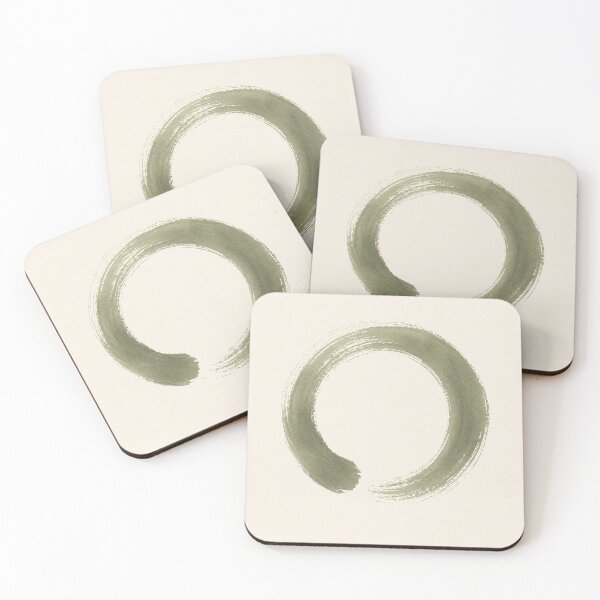 Item preview, Sage Green Zen Ensō Circle Minimal Art designed and sold by TheSlowShore.