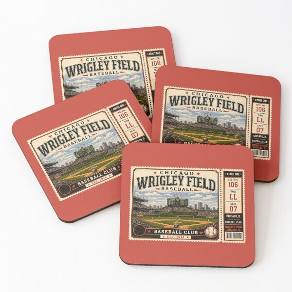 Item preview, Chicago Baseball Vintage Ticket Stub Wrigley Field Stadium Design designed and sold by GhostDawgs.