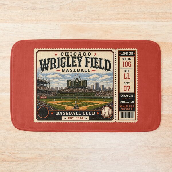 Item preview, Chicago Baseball Vintage Ticket Stub Wrigley Field Stadium Design designed and sold by GhostDawgs.