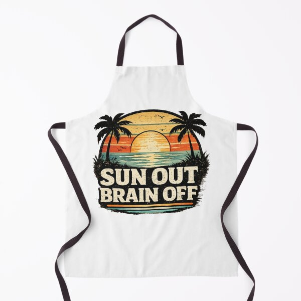Item preview, Sun Out Brain Off Vintage Beach Sunset designed and sold by CozyRetirementGifts.