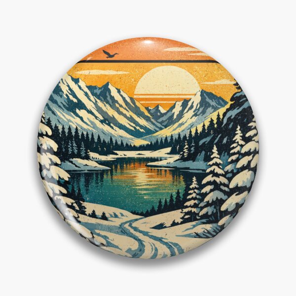 Artikelvorschau, Wintersonnenuntergang in einem Alpental entworfen und verkauft von JuViRo.