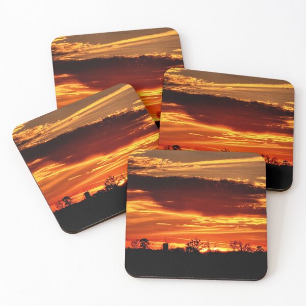 Item preview, Fiery Sunset Over Silhouetted Trees designed and sold by Stacey's unpromised.
