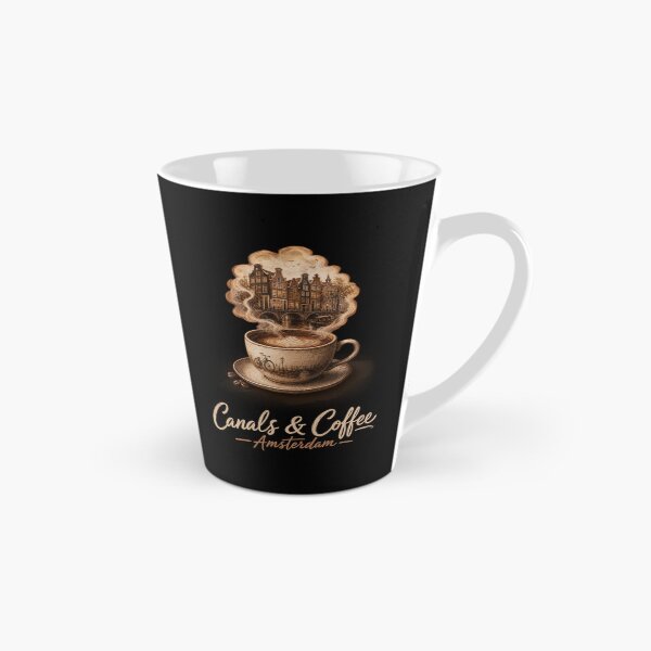 Item preview, Canals & Coffee Amsterdam — Vintage Dutch Canal Houses Latte Art Travel Design designed and sold by Balasan.