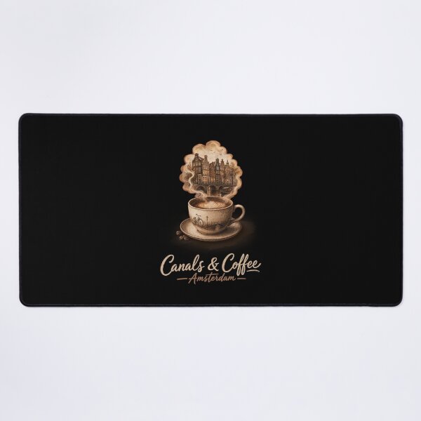 Item preview, Canals & Coffee Amsterdam — Vintage Dutch Canal Houses Latte Art Travel Design designed and sold by Balasan.