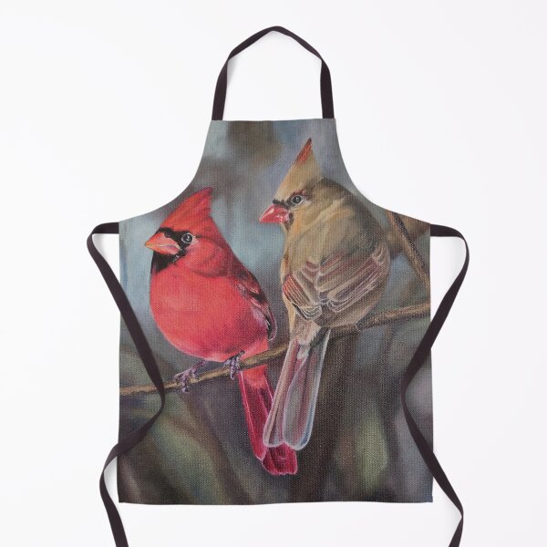 Item preview, Aligned - Northern Cardinal pair painting designed and sold by Emily Bickell.