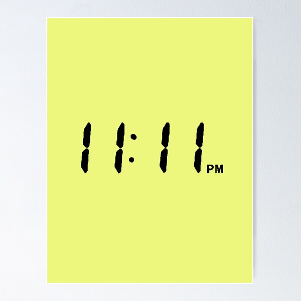 Item preview, 11:11 PM Make a Wish Minimalist Digital Clock designed and sold by AstronautMerch.