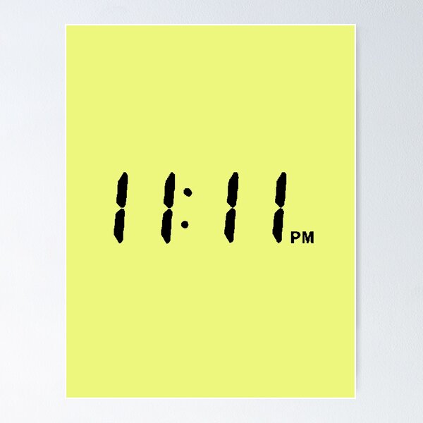 Item preview, 11:11 PM Make a Wish Minimalist Digital Clock designed and sold by AstronautMerch.