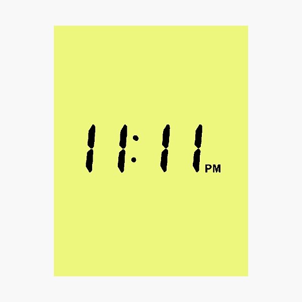 Item preview, 11:11 PM Make a Wish Minimalist Digital Clock designed and sold by AstronautMerch.