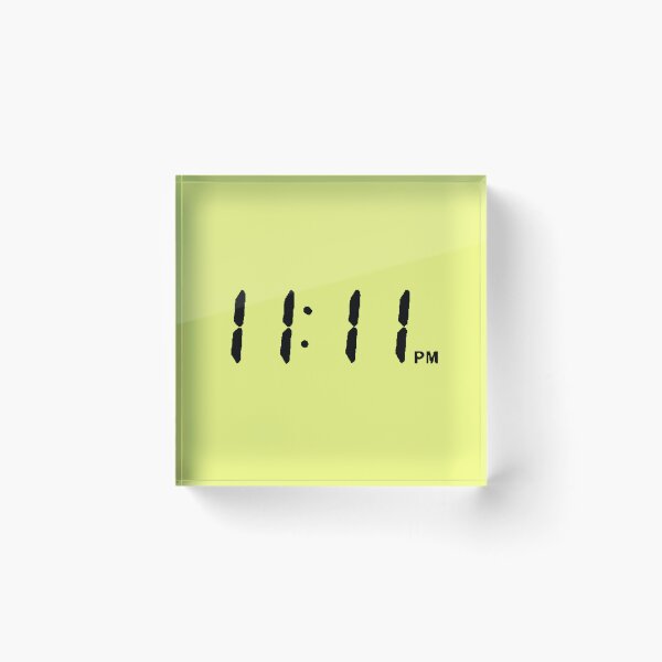 Item preview, 11:11 PM Make a Wish Minimalist Digital Clock designed and sold by AstronautMerch.