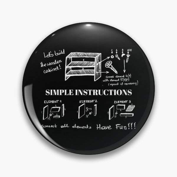 Item preview, Simple Instructions Funny Ironic Dark Ink Art designed and sold by Vesivariart.