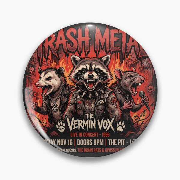 Item preview, Trash Metal Band: The Vermin Vox Retro Concert Poster designed and sold by Joruproyect.
