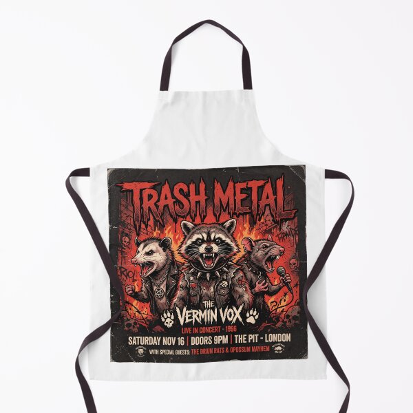 Item preview, Trash Metal Band: The Vermin Vox Retro Concert Poster designed and sold by Joruproyect.