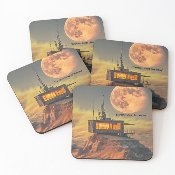 Item preview, Extreme Social Distancing - Desert Outpost Art designed and sold by Modern Nest Art.