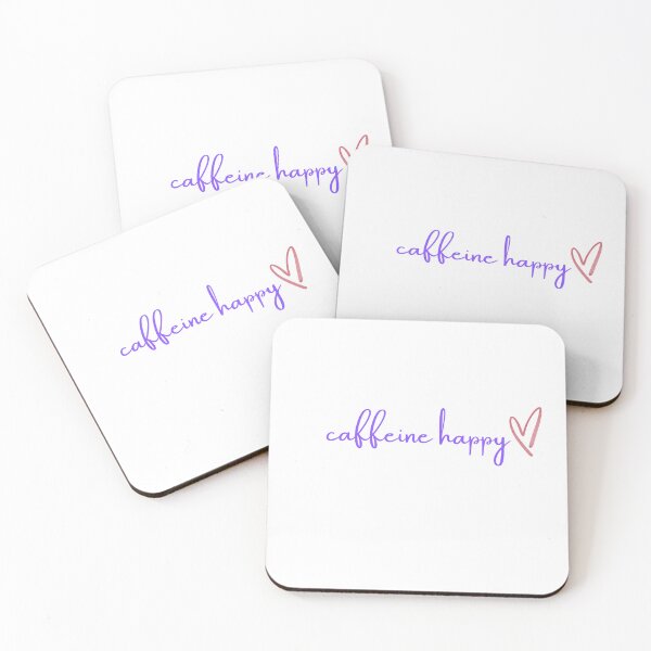 Item preview, Caffeine Happy Handwritten Script Art designed and sold by VibeoCanvasShop.