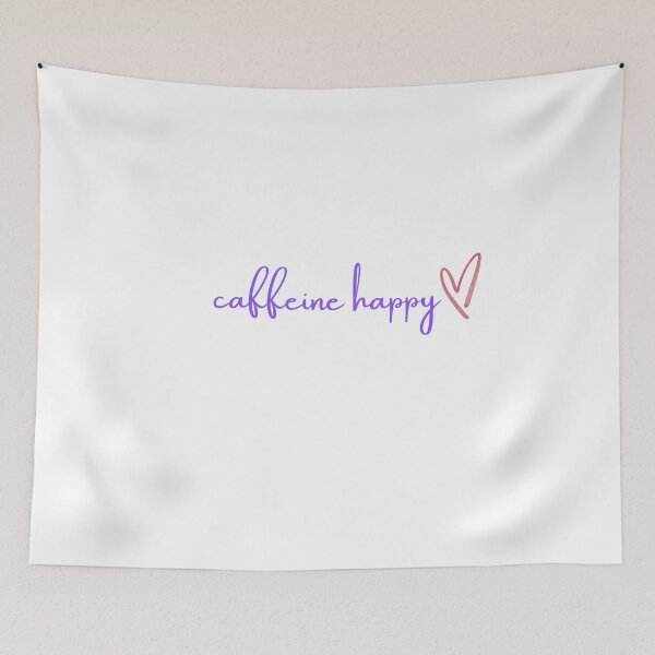 Item preview, Caffeine Happy Handwritten Script Art designed and sold by VibeoCanvasShop.