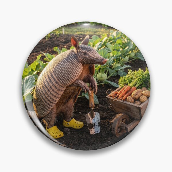 Item preview, Armadillo Gardener With His Prize Kohlrabi Crop designed and sold by Tridentulus.