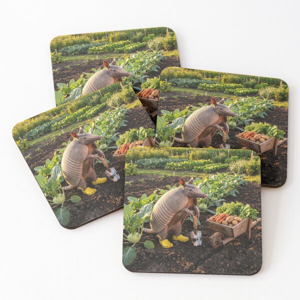 Item preview, Armadillo Gardener With His Prize Kohlrabi Crop designed and sold by Tridentulus.
