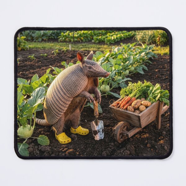 Item preview, Armadillo Gardener With His Prize Kohlrabi Crop designed and sold by Tridentulus.