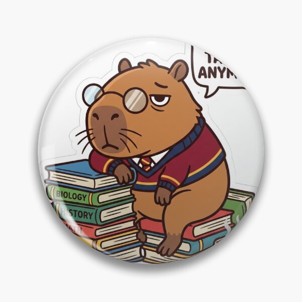 Item preview, Stressed Student Capybara Studying with Books designed and sold by LambeLab.