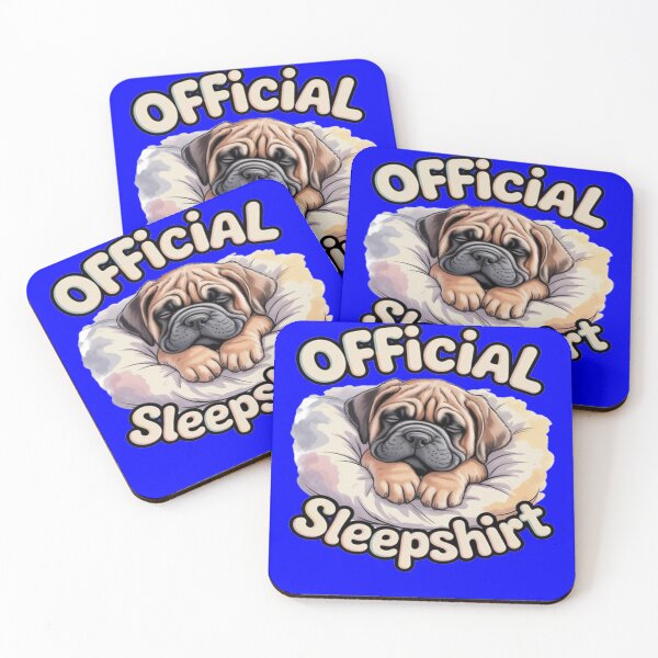 Artikelvorschau, Offizielles Schlafshirt mit humorvollem Bullmastiff-Welpen-Motiv entworfen und verkauft von fantasticdesign.