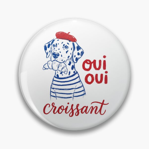 Item preview, Oui Oui Croissant Dog (Dalmatian) designed and sold by shellle in the ocean.