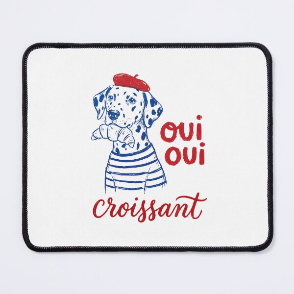 Item preview, Oui Oui Croissant Dog (Dalmatian) designed and sold by shellle in the ocean.