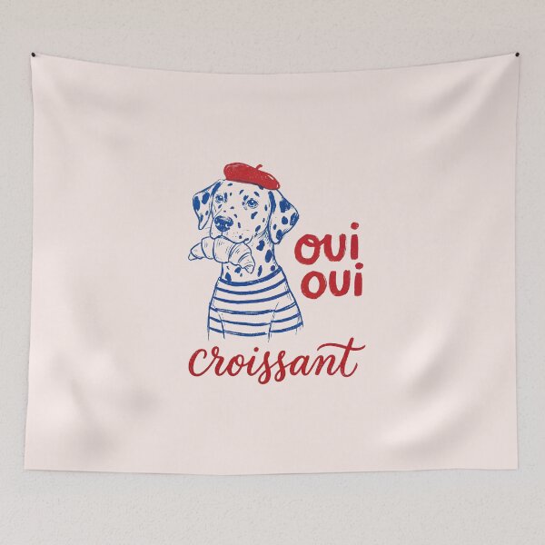 Item preview, Oui Oui Croissant Dog (Dalmatian) designed and sold by shellle in the ocean.