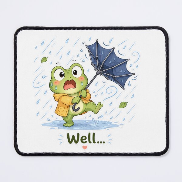 Item preview, Cute Frog Umbrella Flip Rain Chaos Moment designed and sold by Sadia Jannat.
