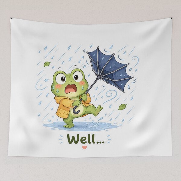 Item preview, Cute Frog Umbrella Flip Rain Chaos Moment designed and sold by Sadia  Jannat.