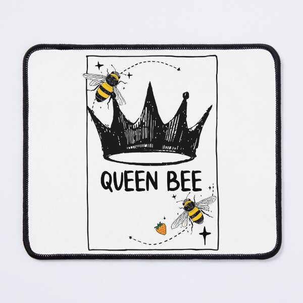 Item preview, Sticker Queen Bee Aesthetic – Abeilles Mignonnes, Couronne Noire, Dark Academia Cute, Strawberry Vibes designed and sold by JadmeStudio.
