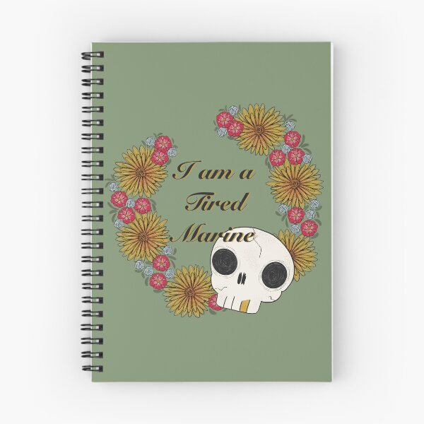 Item preview, I Am A Tired in Ring of Marigolds - Black Text designed and sold by OohRahOriginals.