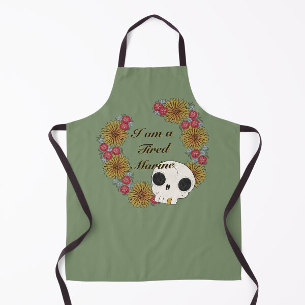 Item preview, I Am A Tired in Ring of Marigolds - Black Text designed and sold by OohRahOriginals.