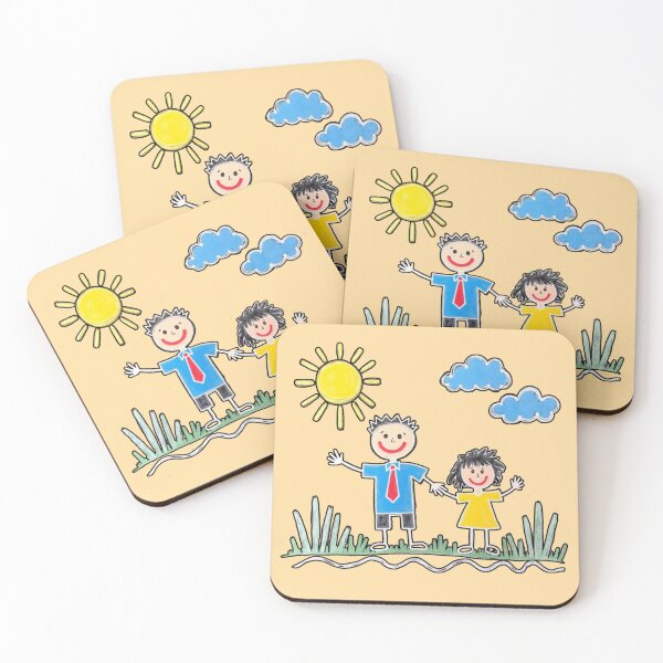 Item preview, Child’s Crayon Drawing Family Art designed and sold by PriyaMagic.